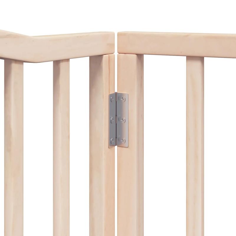 Petshop - Accesorii petshop - Culcusuri si custi - Custi interior si exterior - Poarta de caini pliabila cu usa, 10 panouri, 800 cm, lemn plop - Infinity.ro