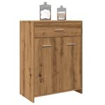 Casa si Gradina - Mobilier - Mobilier baie - Comode baie - Dulap pentru baie stejar artizanal, 60x33x80 cm, lemn prelucrat - Infinity.ro