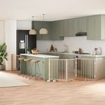 Petshop - Accesorii petshop - Culcusuri si custi - Custi interior si exterior - Poarta de caini pliabila cu usa, 10 panouri, 800 cm, lemn plop - Infinity.ro