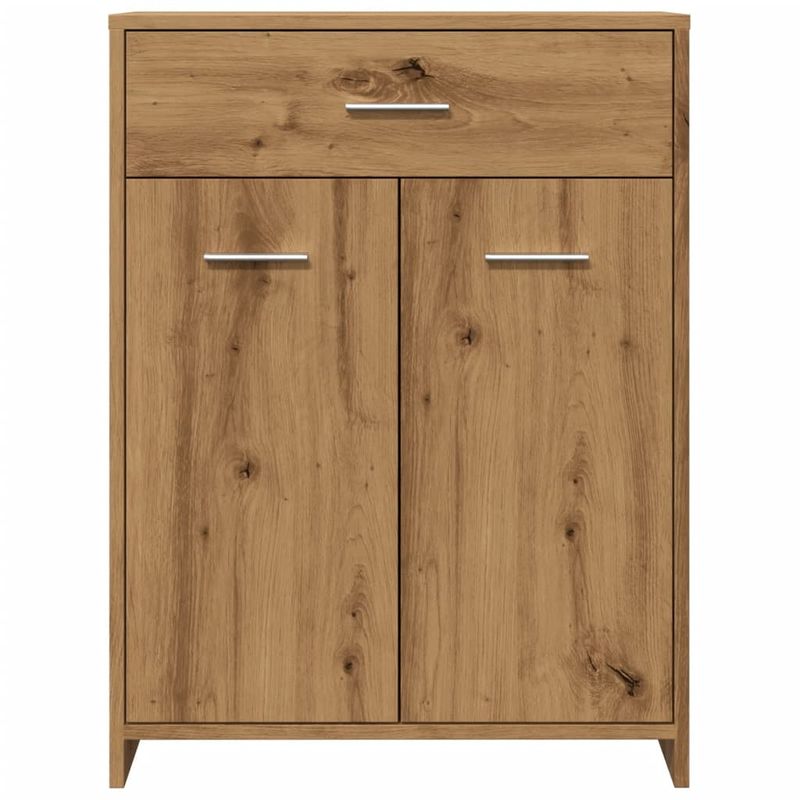 Casa si Gradina - Mobilier - Mobilier baie - Comode baie - Dulap pentru baie stejar artizanal, 60x33x80 cm, lemn prelucrat - Infinity.ro