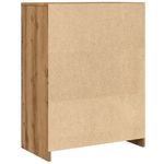 Casa si Gradina - Mobilier - Mobilier baie - Comode baie - Dulap pentru baie stejar artizanal, 60x33x80 cm, lemn prelucrat - Infinity.ro