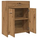 Casa si Gradina - Mobilier - Mobilier baie - Comode baie - Dulap pentru baie stejar artizanal, 60x33x80 cm, lemn prelucrat - Infinity.ro