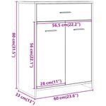 Casa si Gradina - Mobilier - Mobilier baie - Comode baie - Dulap pentru baie stejar artizanal, 60x33x80 cm, lemn prelucrat - Infinity.ro