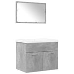 Casa si Gradina - Mobilier - Seturi de mobilier - Seturi baie - Set mobilier de baie, 3 piese, gri beton, lemn compozit - Infinity.ro