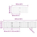 Petshop - Accesorii petshop - Culcusuri si custi - Custi interior si exterior - Poarta caini pliabila cu usa, 6 panouri, alb, 480 cm, lemn plop - Infinity.ro