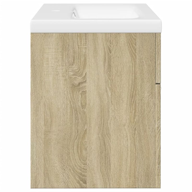 Casa si Gradina - Mobilier - Mobilier baie - Comode baie - Dulap pentru chiuveta de baie, lavoar incorporat, stejar sonoma - Infinity.ro