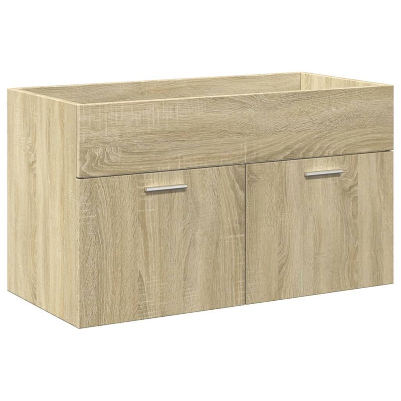Casa si Gradina - Mobilier - Mobilier baie - Comode baie - Dulap pentru chiuveta de baie, lavoar incorporat, stejar sonoma - Infinity.ro