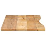Casa si Gradina - Mobilier - Feronerie si accesorii mobila - Blat birou cu decupaj curbat 120x50x2,5cm lemn masiv mango brut - Infinity.ro