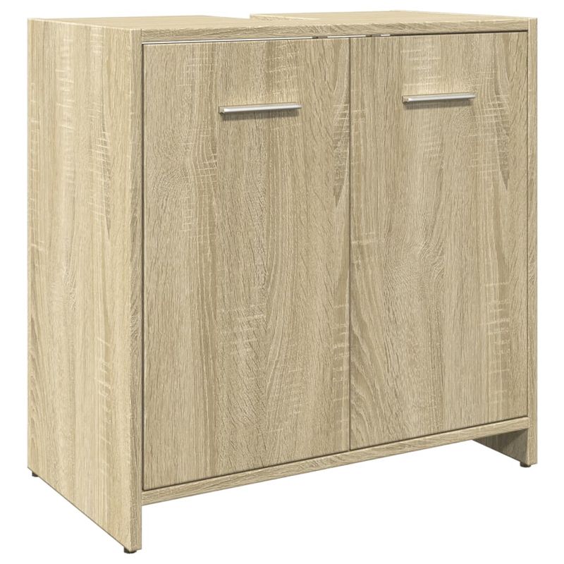 Casa si Gradina - Mobilier - Seturi de mobilier - Seturi baie - Set mobilier de baie, 3 piese, stejar sonoma, lemn prelucrat - Infinity.ro