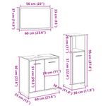 Casa si Gradina - Mobilier - Seturi de mobilier - Seturi baie - Set mobilier de baie, 3 piese, stejar sonoma, lemn prelucrat - Infinity.ro