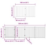 Petshop - Accesorii petshop - Culcusuri si custi - Custi interior si exterior - Poarta caini pliabila cu usa 12 panouri negru 960 cm, lemn plop - Infinity.ro
