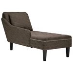 Casa si Gradina - Mobilier - Scaune si fotolii - Fotolii - Sezlong cu perna si cotiera dreapta, gri inchis piele ecologica - Infinity.ro