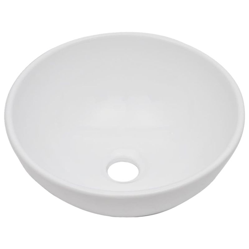 Casa si Gradina - Mobilier - Seturi de mobilier - Seturi baie - Set mobilier de baie, 2 piese, ceramica, mărime raft de 60 cm și chiuvetă rotundă de 32,5 cm - Infinity.ro