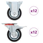 Casa si Gradina - Constructii - Depozitare, transport si protectie - Accesorii echipamente pentru transport si ridicat - Roti, 24 buc., 75 mm - Infinity.ro