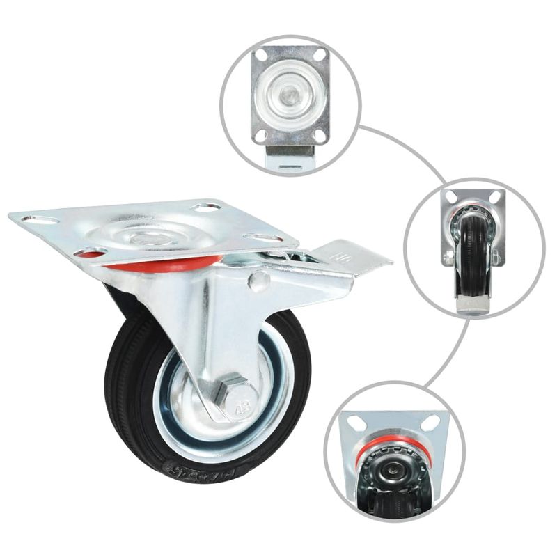 Casa si Gradina - Constructii - Depozitare, transport si protectie - Accesorii echipamente pentru transport si ridicat - Roti, 24 buc., 75 mm - Infinity.ro