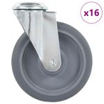 Casa si Gradina - Constructii - Depozitare, transport si protectie - Accesorii echipamente pentru transport si ridicat - Roti pivotante cu gaura pentru surub, 16 buc., 125 mm - Infinity.ro