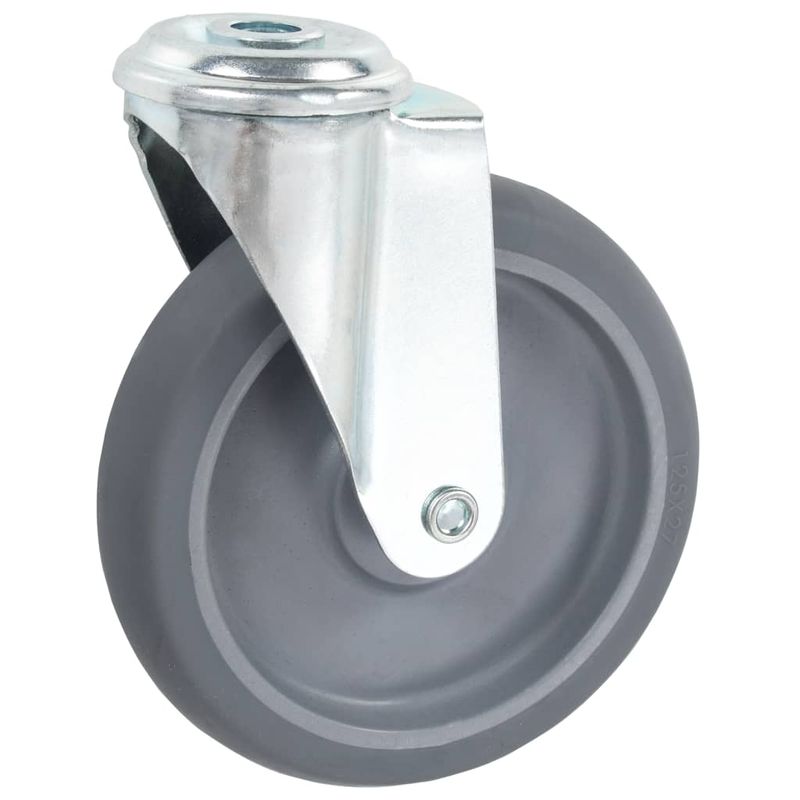 Casa si Gradina - Constructii - Depozitare, transport si protectie - Accesorii echipamente pentru transport si ridicat - Roti pivotante cu gaura pentru surub, 16 buc., 125 mm - Infinity.ro