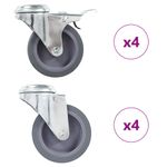 Casa si Gradina - Constructii - Depozitare, transport si protectie - Accesorii echipamente pentru transport si ridicat - Roti pivotante cu gaura pentru surub, 8 buc., 75 mm - Infinity.ro
