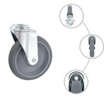 Casa si Gradina - Constructii - Depozitare, transport si protectie - Accesorii echipamente pentru transport si ridicat - Roti pivotante cu gaura pentru surub, 8 buc., 125 mm - Infinity.ro
