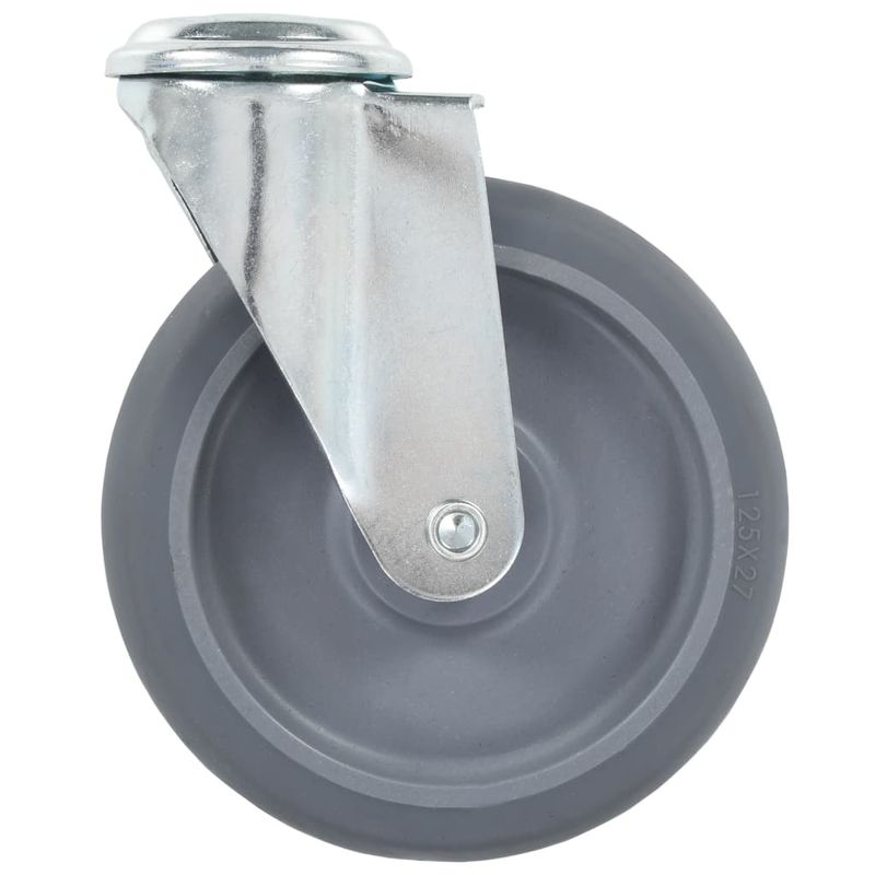 Casa si Gradina - Constructii - Depozitare, transport si protectie - Accesorii echipamente pentru transport si ridicat - Roti pivotante cu gaura pentru surub, 8 buc., 125 mm - Infinity.ro
