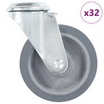Casa si Gradina - Constructii - Depozitare, transport si protectie - Accesorii echipamente pentru transport si ridicat - Roti pivotante cu gaura pentru surub, 32 buc., 100 mm - Infinity.ro