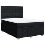 Casa si Gradina - Mobilier - Paturi si accesorii - Paturi - Pat box spring cu saltea, negru, 160x200 cm, textil - Infinity.ro