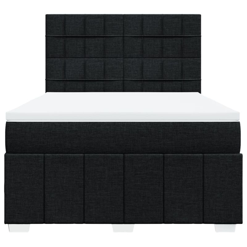 Casa si Gradina - Mobilier - Paturi si accesorii - Paturi - Pat box spring cu saltea, negru, 160x200 cm, textil - Infinity.ro