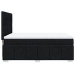 Casa si Gradina - Mobilier - Paturi si accesorii - Paturi - Pat box spring cu saltea, negru, 160x200 cm, textil - Infinity.ro