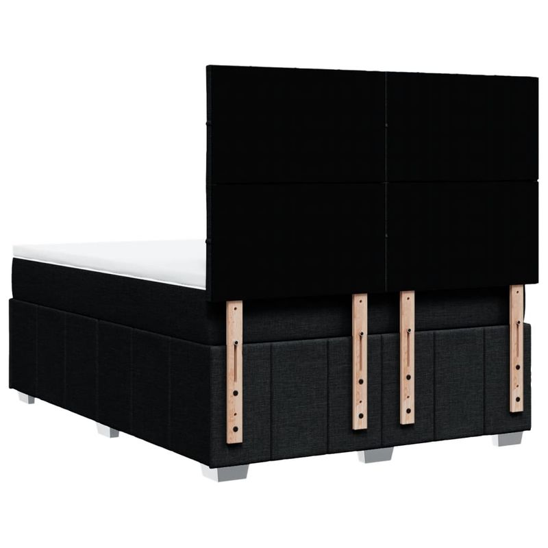 Casa si Gradina - Mobilier - Paturi si accesorii - Paturi - Pat box spring cu saltea, negru, 160x200 cm, textil - Infinity.ro