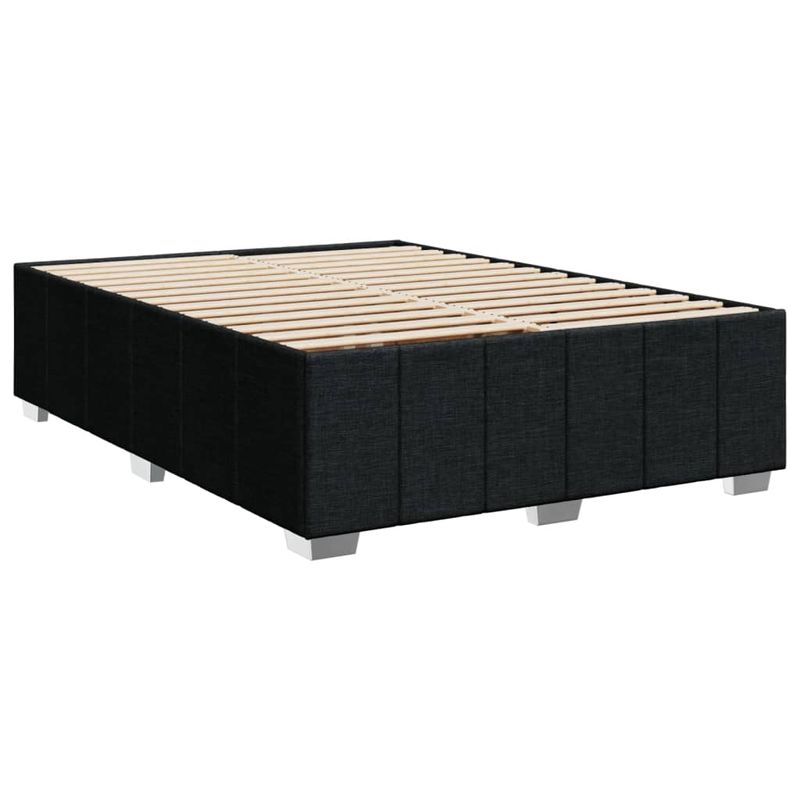 Casa si Gradina - Mobilier - Paturi si accesorii - Paturi - Pat box spring cu saltea, negru, 160x200 cm, textil - Infinity.ro