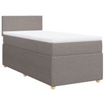 Casa si Gradina - Mobilier - Paturi si accesorii - Paturi - Pat box spring cu saltea, gri taupe, 80x200 cm, textil - Infinity.ro