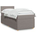 Casa si Gradina - Mobilier - Paturi si accesorii - Paturi - Pat box spring cu saltea, gri taupe, 80x200 cm, textil - Infinity.ro