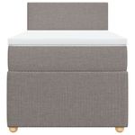 Casa si Gradina - Mobilier - Paturi si accesorii - Paturi - Pat box spring cu saltea, gri taupe, 80x200 cm, textil - Infinity.ro