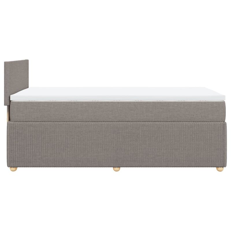 Casa si Gradina - Mobilier - Paturi si accesorii - Paturi - Pat box spring cu saltea, gri taupe, 80x200 cm, textil - Infinity.ro