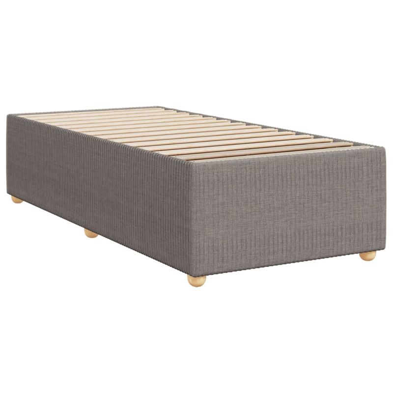 Casa si Gradina - Mobilier - Paturi si accesorii - Paturi - Pat box spring cu saltea, gri taupe, 80x200 cm, textil - Infinity.ro