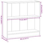 Casa si Gradina - Mobilier - Biblioteci si rafturi - Biblioteci - Biblioteca, stejar fumuriu, 80x24x76 cm, lemn prelucrat - Infinity.ro