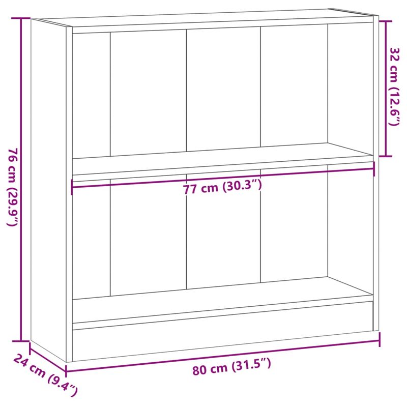 Casa si Gradina - Mobilier - Biblioteci si rafturi - Biblioteci - Biblioteca, stejar fumuriu, 80x24x76 cm, lemn prelucrat - Infinity.ro