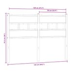 Casa si Gradina - Mobilier - Paturi si accesorii - Accesorii paturi - Tablie de pat, stejar sonoma, 120 cm, fier si lemn prelucrat - Infinity.ro