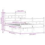 Casa si Gradina - Mobilier - Paturi si accesorii - Paturi - Cadru de pat fara saltea, cu tablie de cap/picioare, 120x200 cm - Infinity.ro