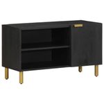 Casa si Gradina - Mobilier - Dulapuri si sifoniere - Dulapuri - Dulap TV, negru, 80x33x46 cm, lemn prelucrat - Infinity.ro