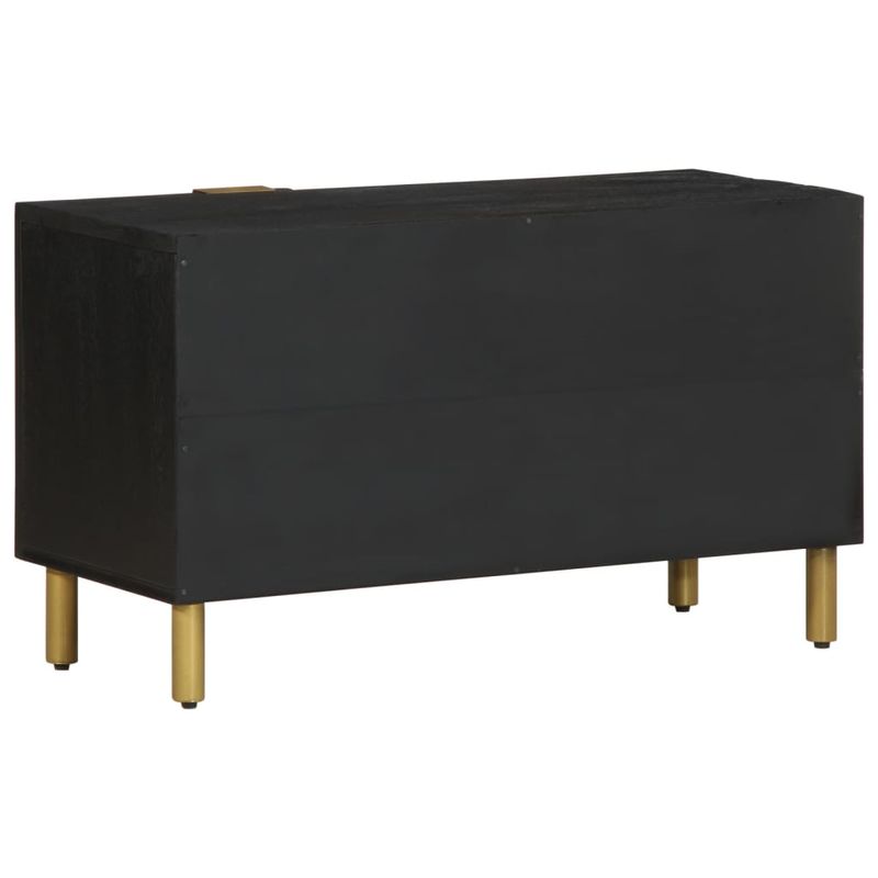 Casa si Gradina - Mobilier - Dulapuri si sifoniere - Dulapuri - Dulap TV, negru, 80x33x46 cm, lemn prelucrat - Infinity.ro