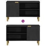 Casa si Gradina - Mobilier - Dulapuri si sifoniere - Dulapuri - Dulap TV, negru, 80x33x46 cm, lemn prelucrat - Infinity.ro