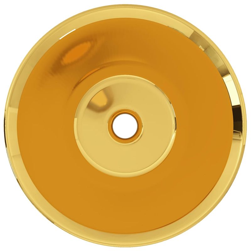 Casa si Gradina - Sanitare - Lavoar baie si accesorii - Lavoare si piedestale - Chiuveta de baie, auriu, 42 x 14 cm, ceramica - Infinity.ro