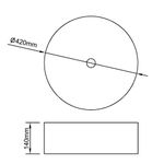 Casa si Gradina - Sanitare - Lavoar baie si accesorii - Lavoare si piedestale - Chiuveta de baie, auriu, 42 x 14 cm, ceramica - Infinity.ro