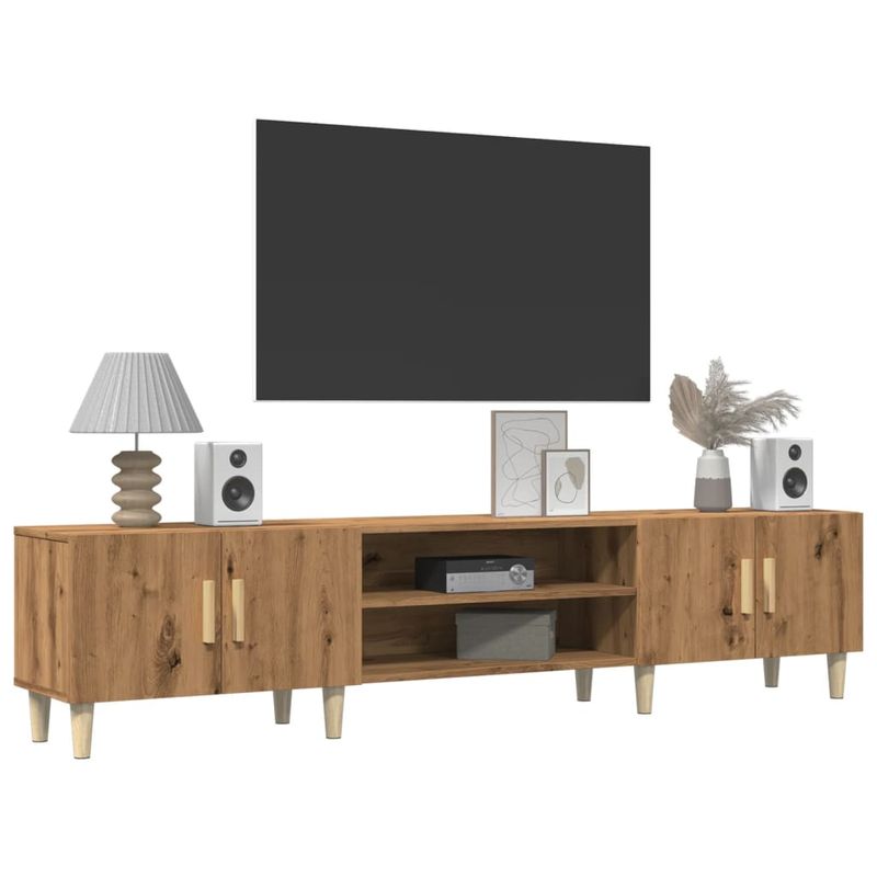 Casa si Gradina - Mobilier - Comode si corpuri - Comode - Dulap TV, stejar artizanal, 180x31,5x40 cm, lemn prelucrat - Infinity.ro