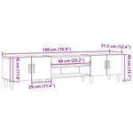 Casa si Gradina - Mobilier - Comode si corpuri - Comode - Dulap TV, stejar artizanal, 180x31,5x40 cm, lemn prelucrat - Infinity.ro
