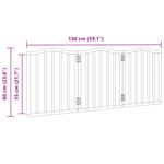 Petshop - Accesorii petshop - Culcusuri si custi - Custi interior si exterior - Poarta de caini pliabila 3 panouri stejar maro 150 cm lemn plop, mărime 50x60x2 cm - Infinity.ro