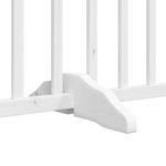 Petshop - Accesorii petshop - Culcusuri si custi - Custi interior si exterior - Poarta caini pliabila cu usa 12 panouri, alb, 600 cm, lemn plop - Infinity.ro