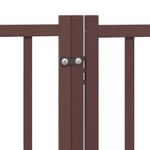 Petshop - Accesorii petshop - Culcusuri si custi - Custi interior si exterior - Poarta caini pliabila cu usa 10 panouri maro, 800 cm, lemn plop - Infinity.ro