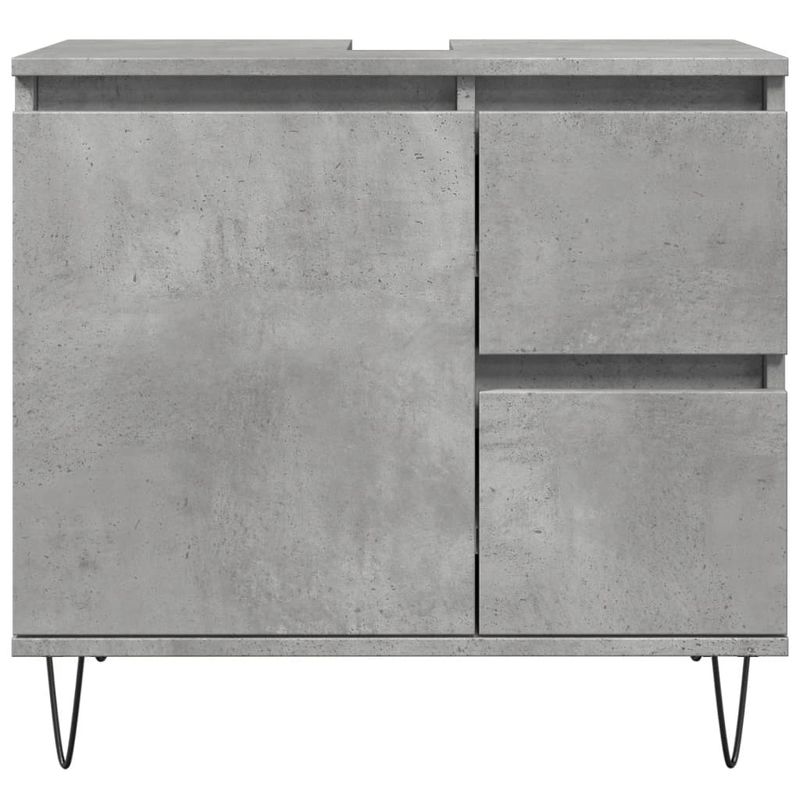 Casa si Gradina - Mobilier - Seturi de mobilier - Seturi baie - Dulap de chiuveta baie, gri beton, 65x33x60 cm, lemn prelucrat - Infinity.ro
